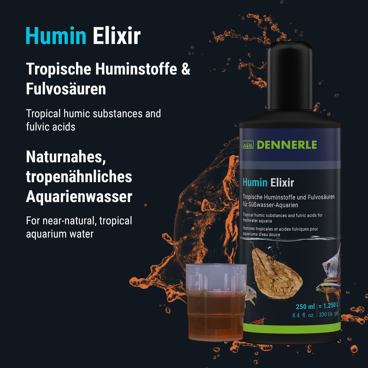 Dennerle Humin Elixir 250 ml – Humin- und Fulvosaeuren – Herstellerbild 3