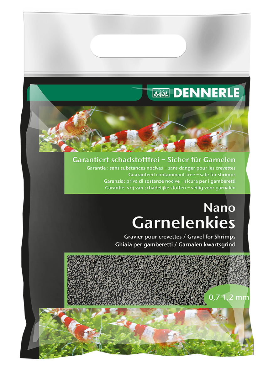 Dennerle Nano Shrimp Gravel Sulawesi schwarz 2 kg – Garnelenkies – Herstellerbild 3