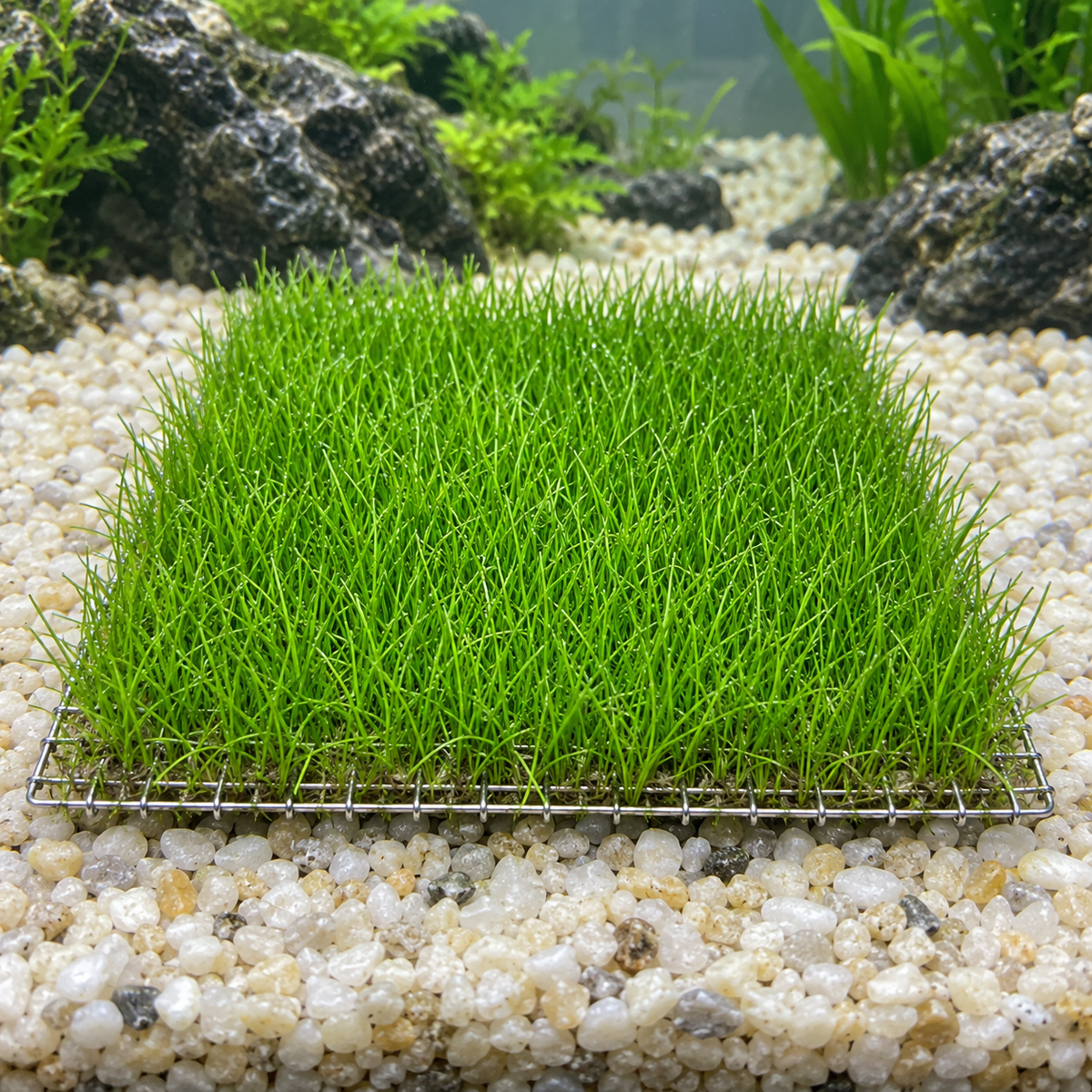 Zwergnadelsimse auf Gitter – Eleocharis parvula - Water - Plants